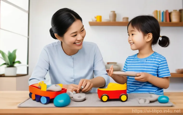 띠띠뽀와 창작 예술의 접점 - **Prompt 2: Crafting Titipo with Recycled Materials**
    A close-up shot of a pair of small, nimble...