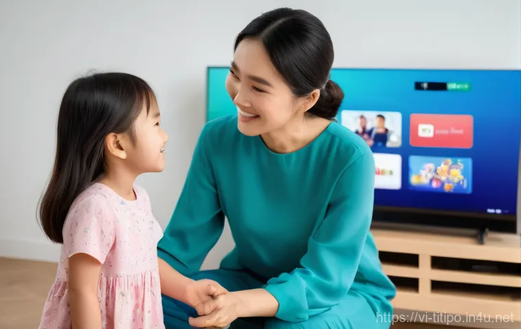 띠띠뽀 OTT 서비스 비교 - **Prompt:** A cheerful Vietnamese child, approximately 6 years old, with bright, curious eyes, is en...