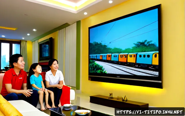 Home 30 띠띠뽀 해외 방영 현황 - Photorealistic Vietnamese family in a bright modern Hanoi living room, grandparents and young childr...